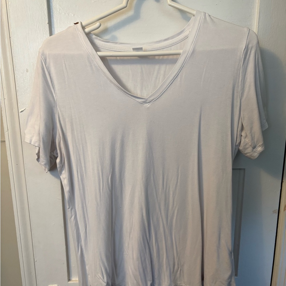 Old Navy Luxe White V-Neck Women's Tee